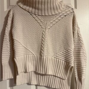 Elegant Cream Turtleneck Sweater